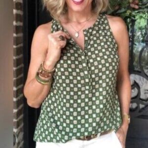 Cabi Snap Top Blouse style #3985 size large